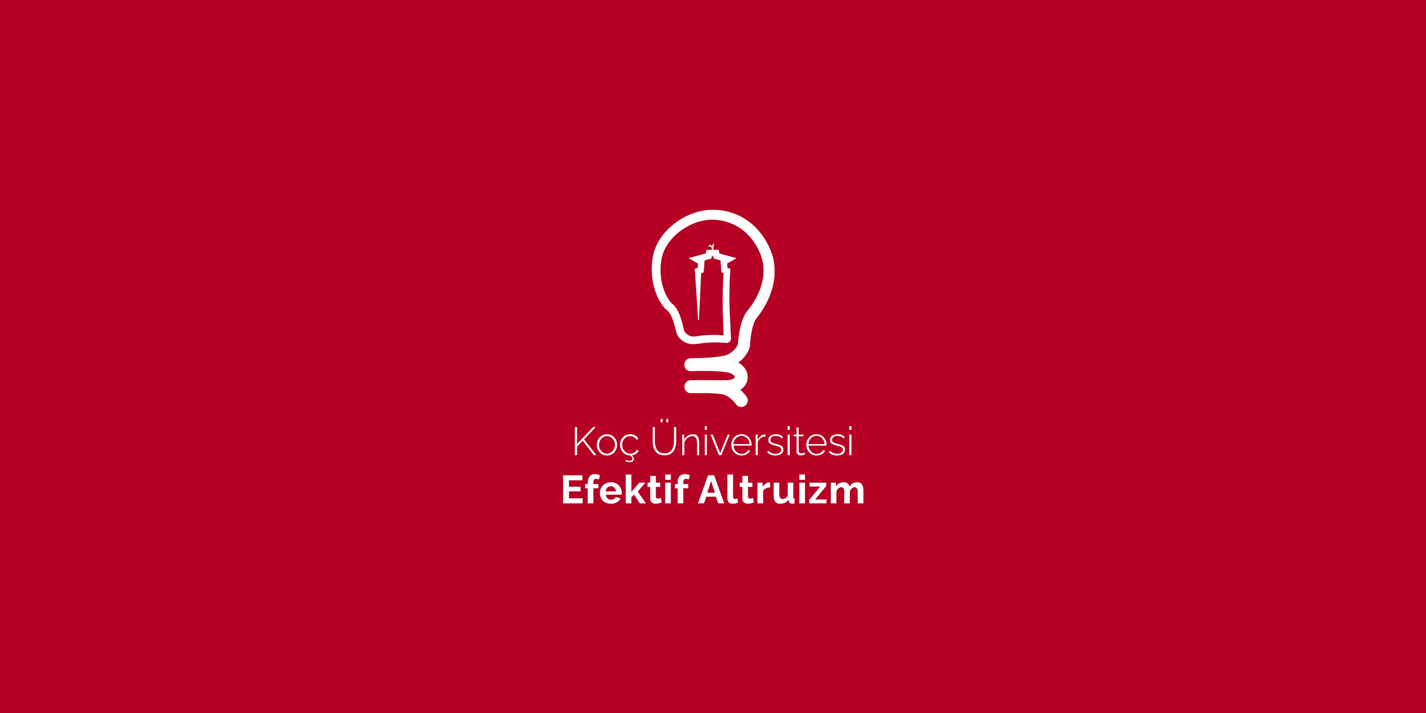 Koç University Effective Altruism Header