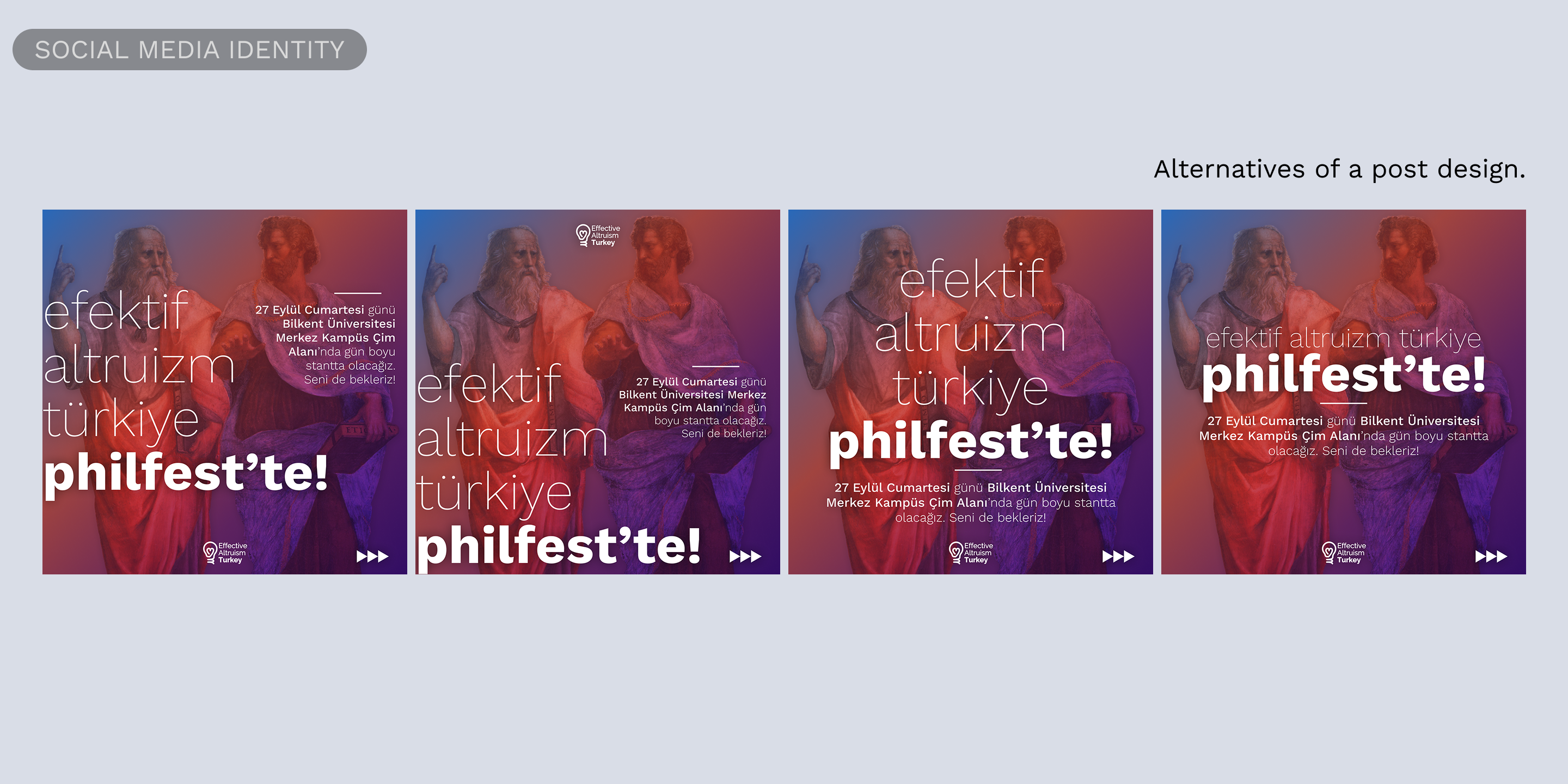 Social media identity, a post design alternatives